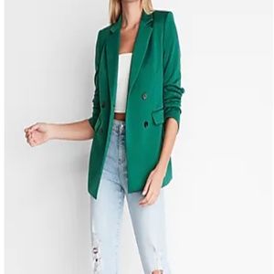 Express Supersoft Double Knit Double Breasted Blazer